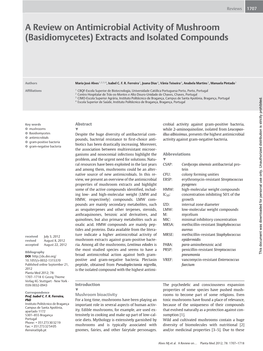 A Review on Antimicrobial Activity of Mushroom (Basidiomycetes) Extracts and Isolated Compounds