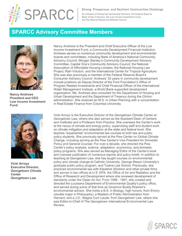 SPARCC Advisory Committee Members