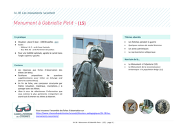 Monument À Gabrielle Petit - (15) - Page 1 |