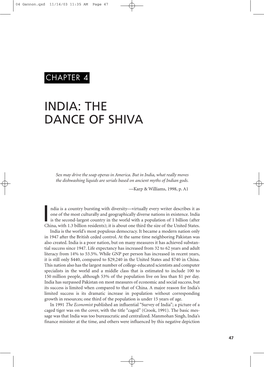 India: the Dance of Shiva