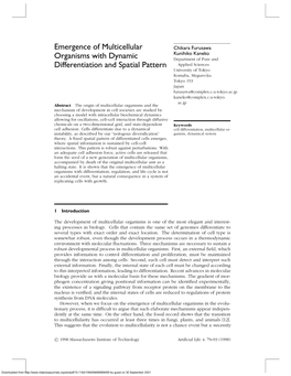 Emergence of Multicellular Organisms with Dynamic Differentiation And