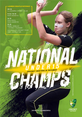 Under15 Cricket Australia Pathway Nationalchamps.Com.Au