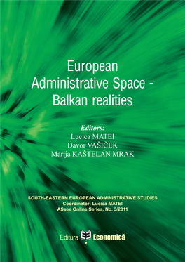 European Administrative Space - Balkan Realities