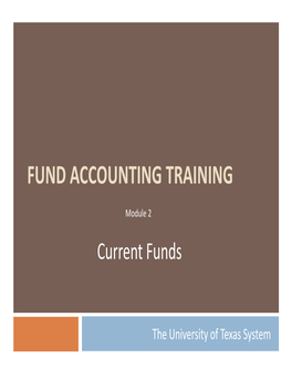 Fund Accounting Training