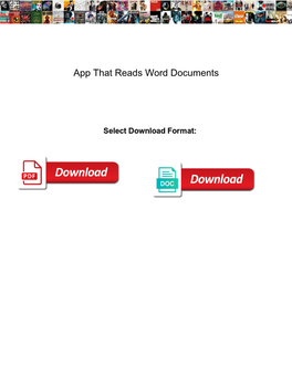 App That Reads Word Documents