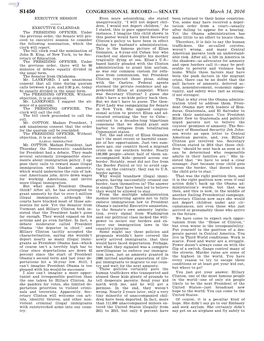 Congressional Record—Senate S1450