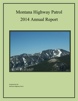 Montana Highway Patrol 2014 Annual Report