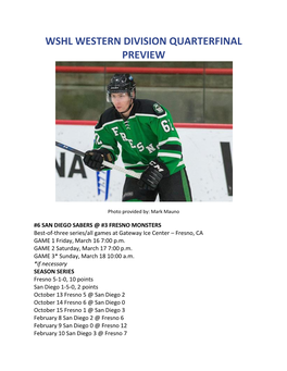 Wshl Western Division Quarterfinal Preview