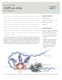 Chip-On-Chip Gene Regulation