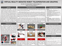 Virtual Reality Mediated Robot Teleoperation and Grasping