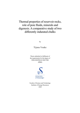 Thermal Properties of Reservoir Rocks, Role of Pore Fluids, Minerals and Digenesis