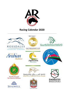 Racing Calendar 2020
