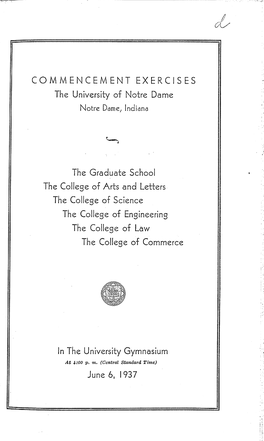 1937-06-06 University of Notre Dame Commencement