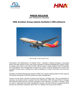 Aerdata Press Release