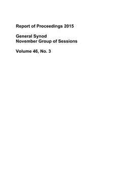 Report of Proceedings 2015