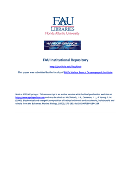 FAU Institutional Repository