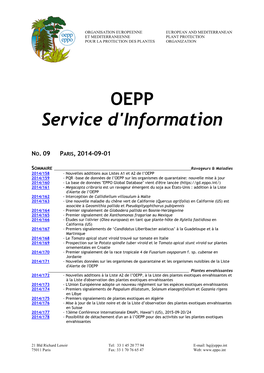 EPPO Reporting Service