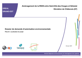 Aménagement De La RN59 Entre Saint-Dié-Des-Vosges Et Sélestat DREAL Déviation De Châtenois (67) GRAND-EST