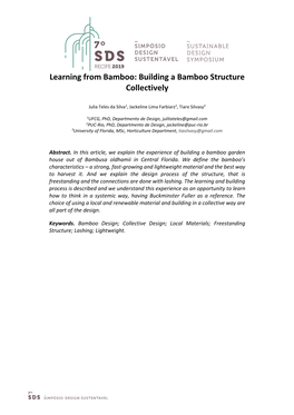 Learning from Bamboo: Building a Bamboo Structure Collectively