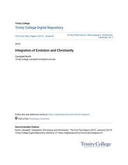 Integration of Evolution and Christianity