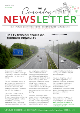 M65 Extension Could Go Through Cononley