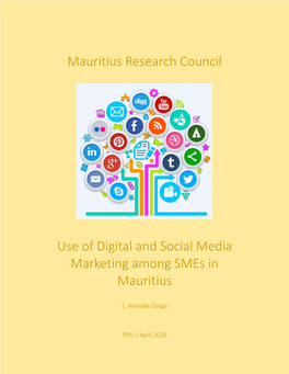 Mauritius Research Council Use of Digital and Social Media Marketing Among Smes in Mauritius