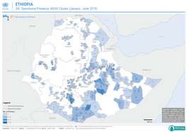 ETHIOPIA 3W: Operational Presence, WASH Cluster (January - June 2019)