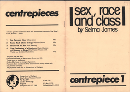 James, Selma: Sex, Race and Class (Housewives in Dialogue, 1986)