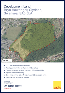 Development Land Bryn Hawddgar, Clydach, Swansea, SA6 5LA