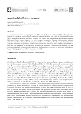 Article PHYTOTAXA Copyright © 2012 Magnolia Press ISSN 1179-3163 (Online Edition)