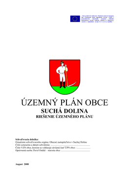 Územný Plán Obce Suchá Dolina Riešenie Územného Plánu