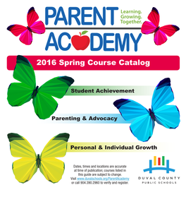 2016 Spring Course Catalog