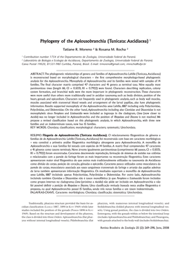 Phylogeny of the Y of the Y of the Aplousobranchia