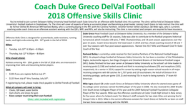 Coach Duke Greco and Delval Football QB -Skills Camp