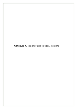 Annexure A: Proof of Site Notices/ Posters