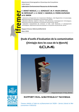 Etude D'outils D'évaluation De La Contamination Chimique Dans Les