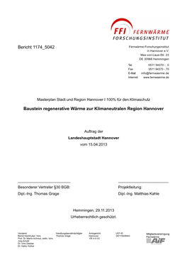 Studie Regenerative Wärme