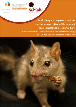 Optimising Management Actions for the Conservation of Threatened Species in Kakadu National Park