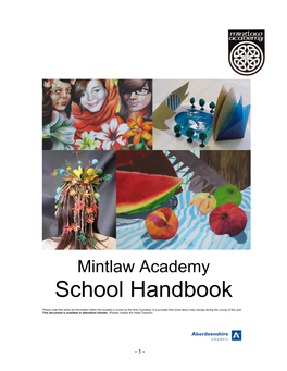 Draft Template for School Handbooks