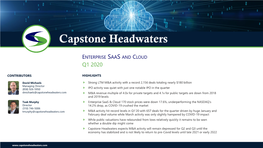 Capstone Headwaters Saas & Cloud Coverage Report