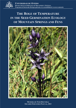 The Role of Temperature in the Seed Germination Ecology of Mountain Springs and Fens