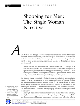 Shopping for Men: the Single Woman Narrative