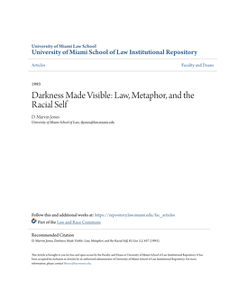 Law, Metaphor, and the Racial Self D