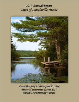 2017 Annual Report Town of Lincolnville, Maine