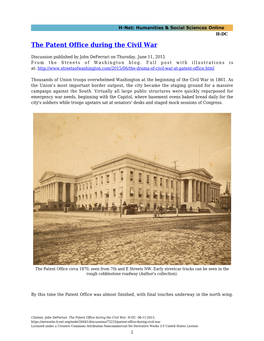 The Patent Office During the Civil War