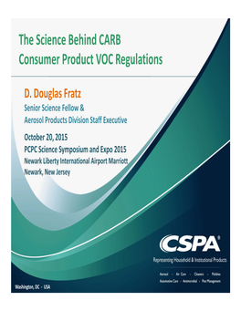 The Science Behind CARB Consumer Product VOC Regulations