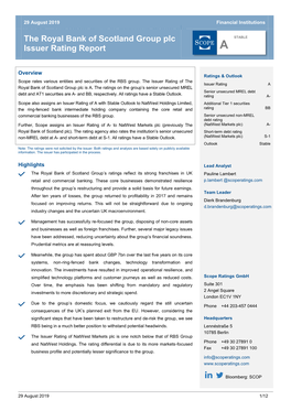 The Royal Bank of Scotland Group Plc