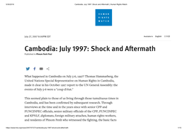 Cambodia: July 1997: Shock and Aftermath | Human Rights Watch