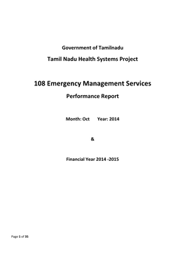 108 Emergency Management Services Performance Report