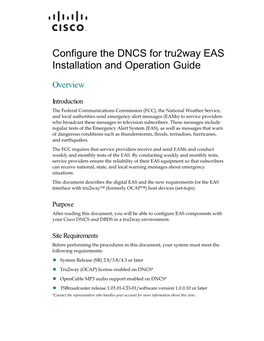 Configure the DNCS for Tru2way EAS Installation and Operation Guide